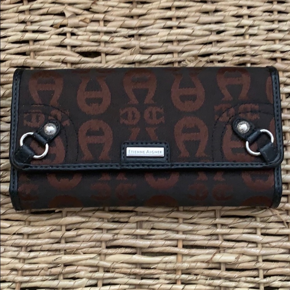Étienne Aigner Brown & Black Wallet